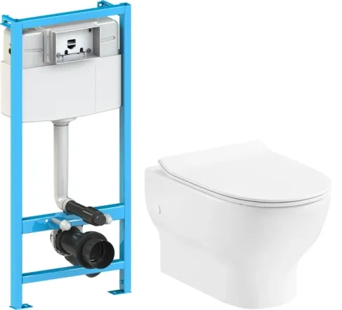 Комплект інсталяції Devit + унітаз  підвісний Comfort New + кришка softclose тонка (90.211 + 3120123)